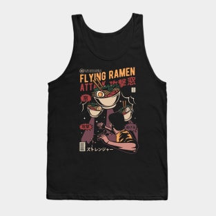Retro Ramen Noodle Japanese Flying Ramen Attack Ramen Lover Tank Top